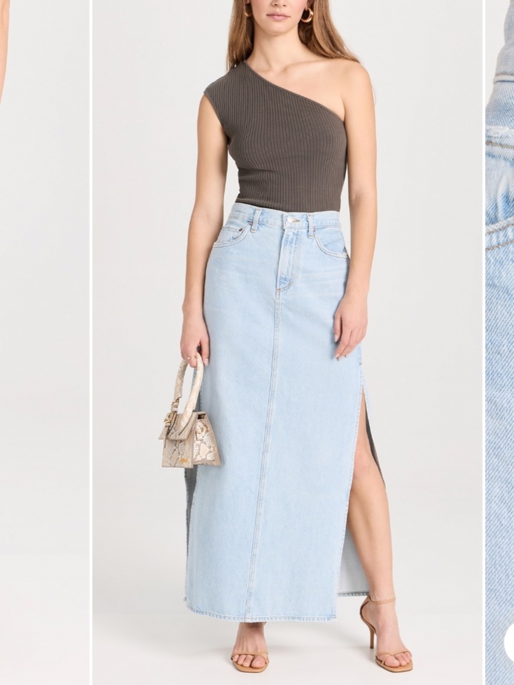 AGOLDE Astrid slice denim maxi skirt 🩷🩷🩷
